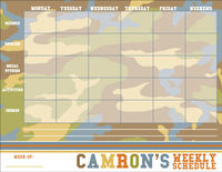 Camo Boy Homework Chart