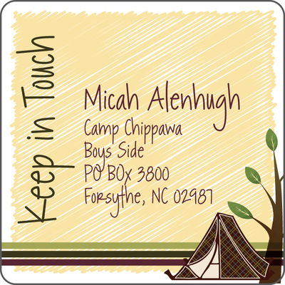 Camp Tent Calling Card