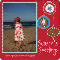 Holiday Ornaments Crimson Card