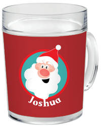 Jolly Santa Clear Acrylic Mug
