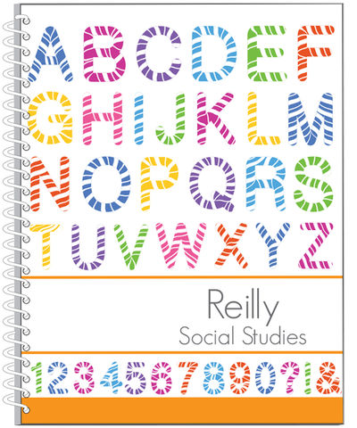 Candy Stripe Letter I Orange Journal | Notebook