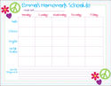 Bright Stitches Homework Chart