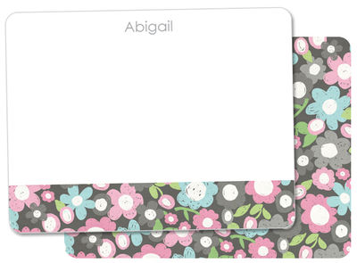 Chalk Flowers Note Card