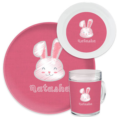 Bunny Chalk Pink Dinnerware Set