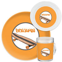 Orange Skateboard Melamine Set