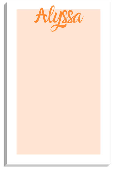 Shaded Orange Notepad