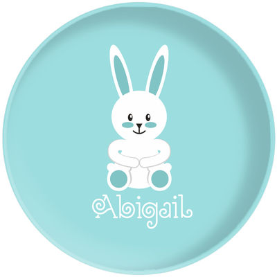 Teal Bunny Plate