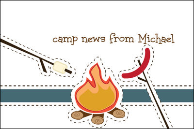 Camp Fire Roast Postcard