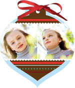 Brown Wishes Ornament Card