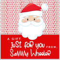 Dotted Santa Gift Stickers