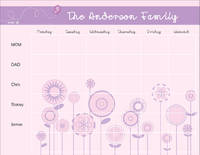 Field of Flowers Lavender Weekly Calendar