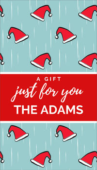 Santa Hats Holiday Gift Sticker