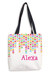 Lined Hearts Tote Bag