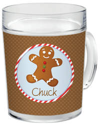 Gingerbread Boy Clear Acrylic Mug