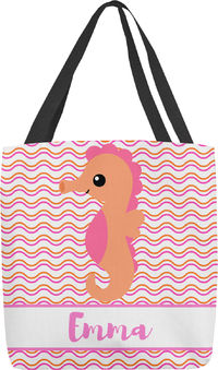 Pink Seahorse Tote Bag