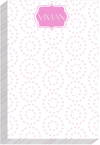 Dotted Circle Pink Notepad