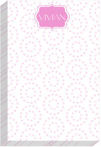 Dotted Circle Pink Notepad