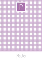 Purple Gingham Memo Sheets