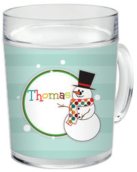 Mr. Snowman Clear Acrylic Mug