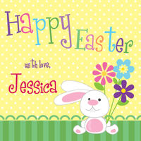 Flower Bunny Easter Stickers