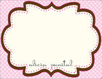 Chocolate Pink Frame Note Card