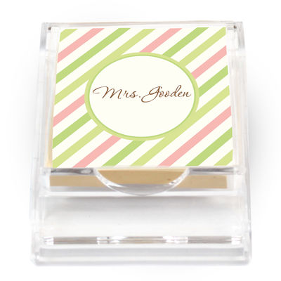 Soft Pinks And Greens Sticky Note Holder