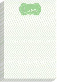 Monochromatic Chevron Green Notepad