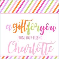 Candy Stripe Gift Stickers