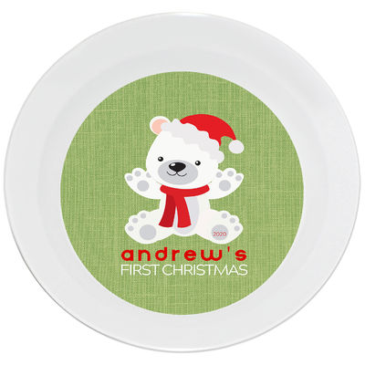First Christmas Bear Green Bowl
