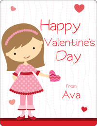 Be Mine Girl Valentine's Card