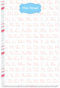 Red Alphabet Notepad