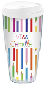 Color Pencils Acrylic Travel Cup