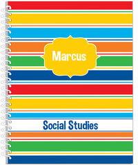 Primary Stripes I Journal | Notebook