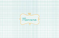 Name Frame Blue Paper Placemats