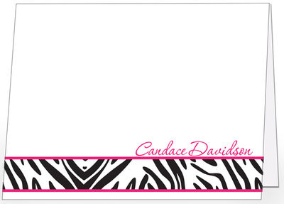 Hot Pink Zebra Foldover Card