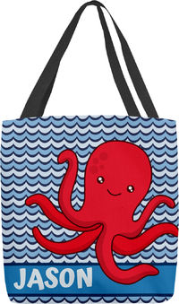 Red Octopus Tote Bag