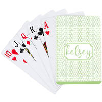 Faded Dots Green Playing Cards