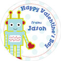 Robot Valentine Stickers