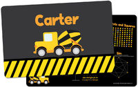 Construction Truck Dry Erase Placemat