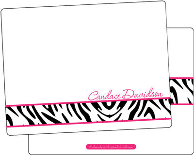 Hot Pink Zebra Note Card