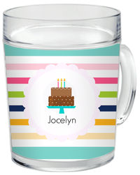 Birthday Girl Cake Clear Acrylic Mug