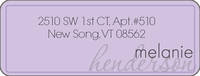 Modern Script Lilac Return Address Label