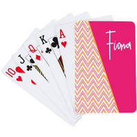 Tilted Pattern Pink Playing Cards