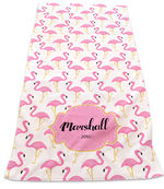 Pink Flamingos Beach Towel