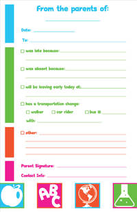 Unpersonalized Always Prepared Excuse Pad