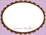 Scallop Frame Lavender Note Card