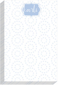 Dotted Circle Blue Notepad