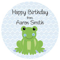 Froggy Gift Stickers Round
