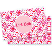 Pink Heart Pattern Valentine Placemat