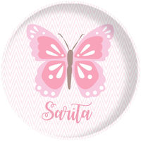 Pink Butterfly Too Plate